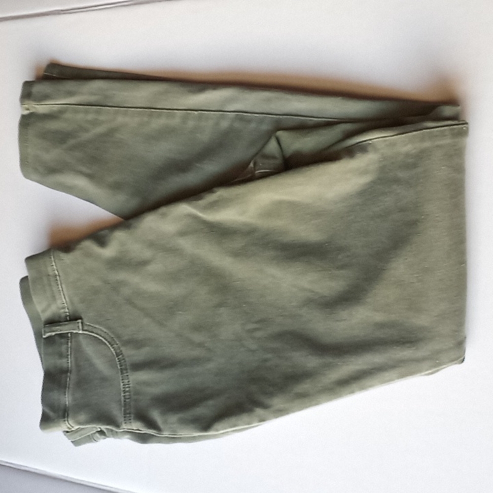 Time And Tru Olive Jeggings Stretch Jean leggings Sz L 12 - 14